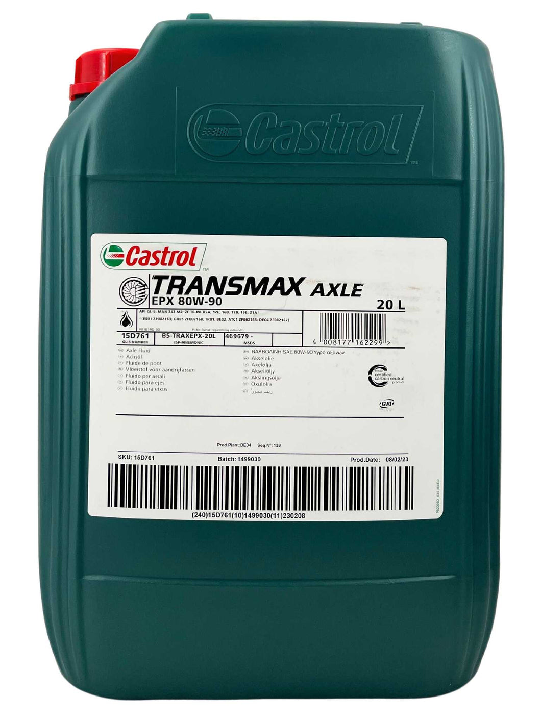 Castrol Transmax Axle EPX 80W90 - 20 litri