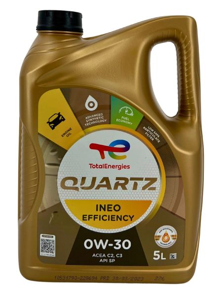 TOTAL Quartz Ineo Efficiency 0W30 - 5 litri