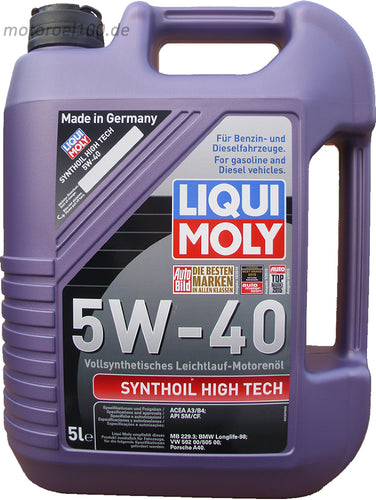 Liqui Moly Synthoil High Tech 5W40 - 5 litri