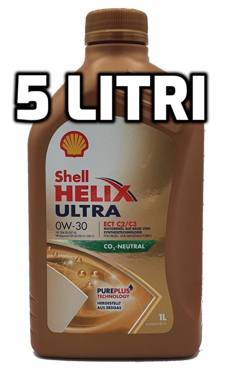 Shell 0W30 Helix Ultra ECT C2 C3 - 5 x1 litri